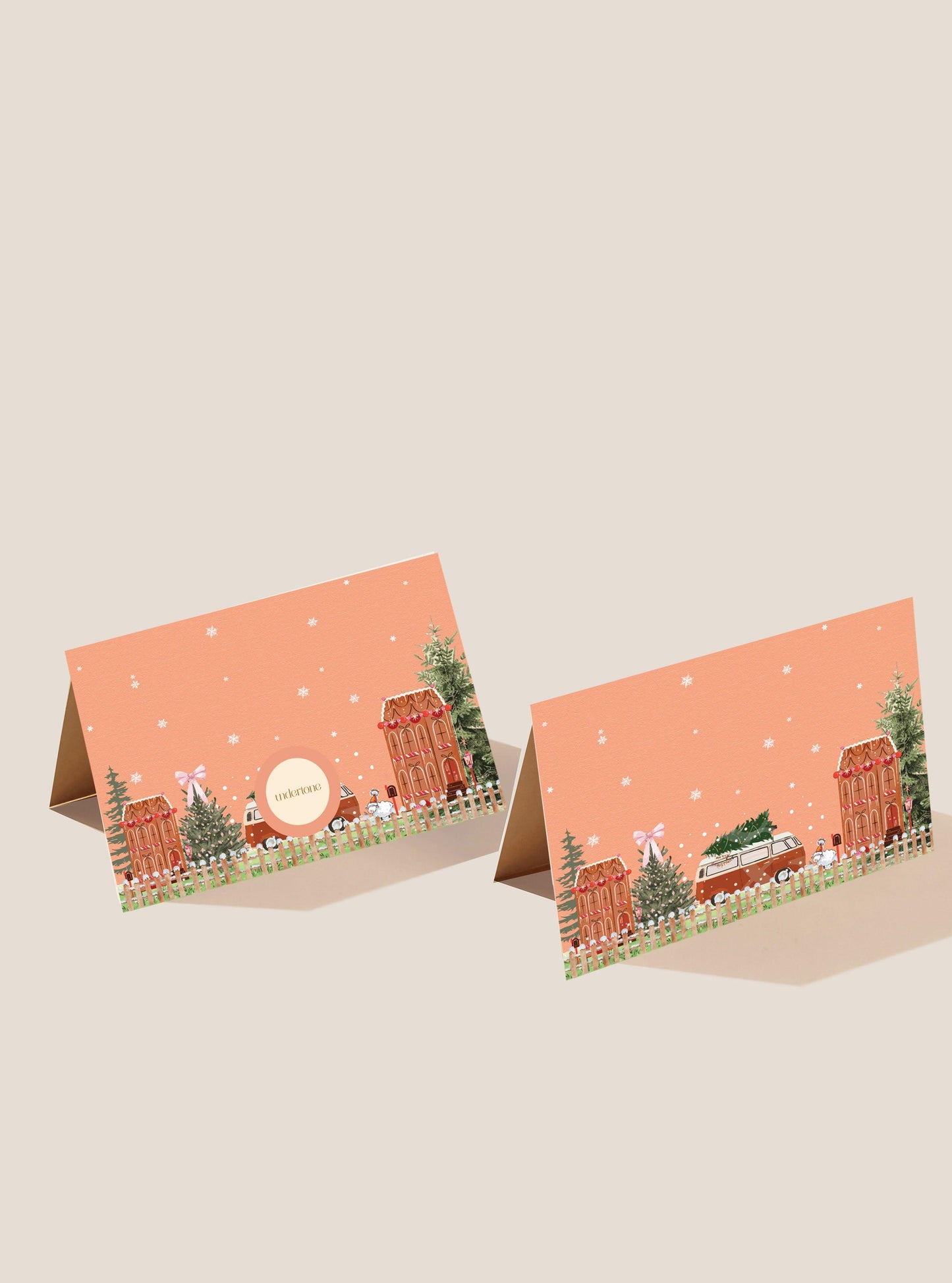 Frosted Wishes Folded Gift Card - Undertone