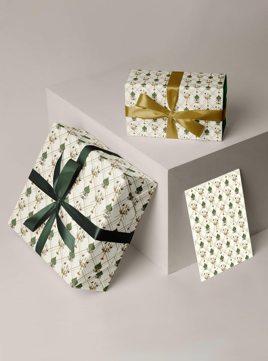Emerald Whispers Gift Wrapping Sheets - Undertone
